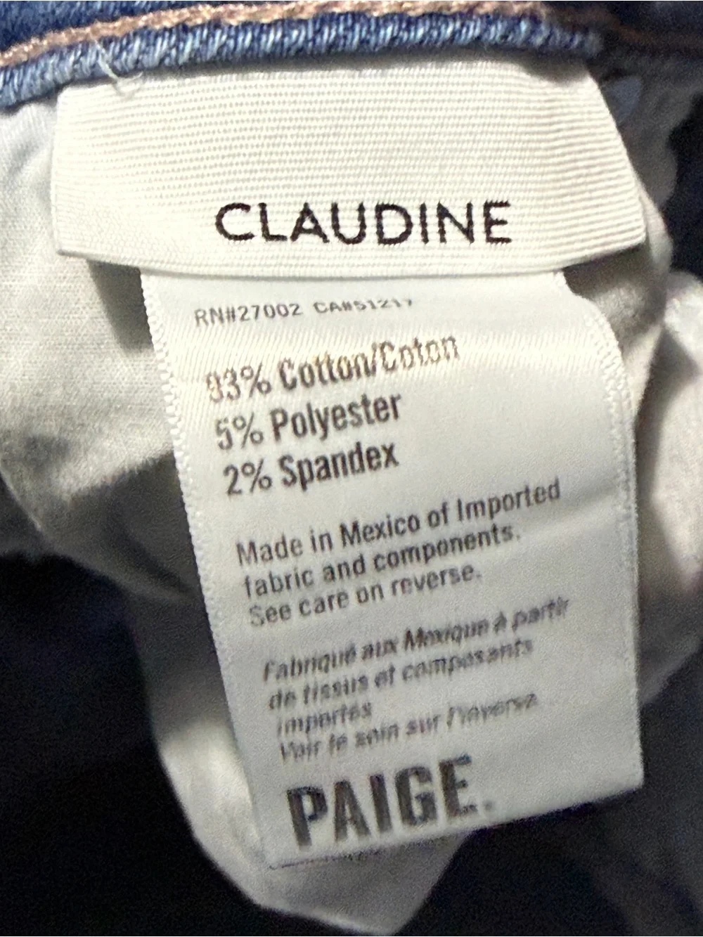 Paige Claudine Bootcut Jeans Women's 27 High Rise in Darling w/Siesta Hem Wash D